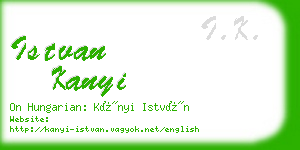 istvan kanyi business card